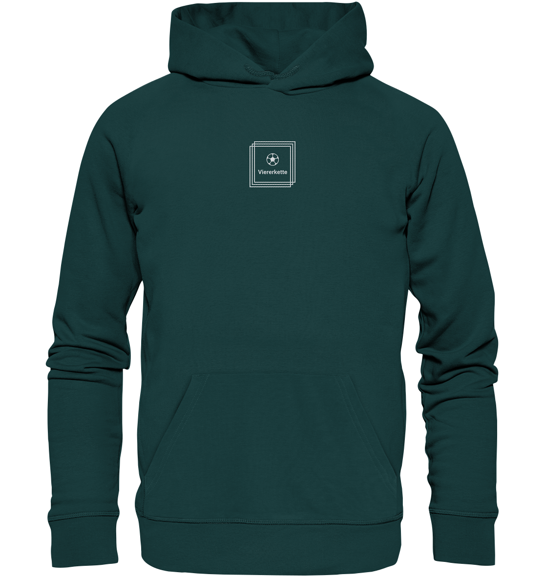 Organic Hoodie - Stick Logo Viererkette  - Organic Hoodie (Stick)