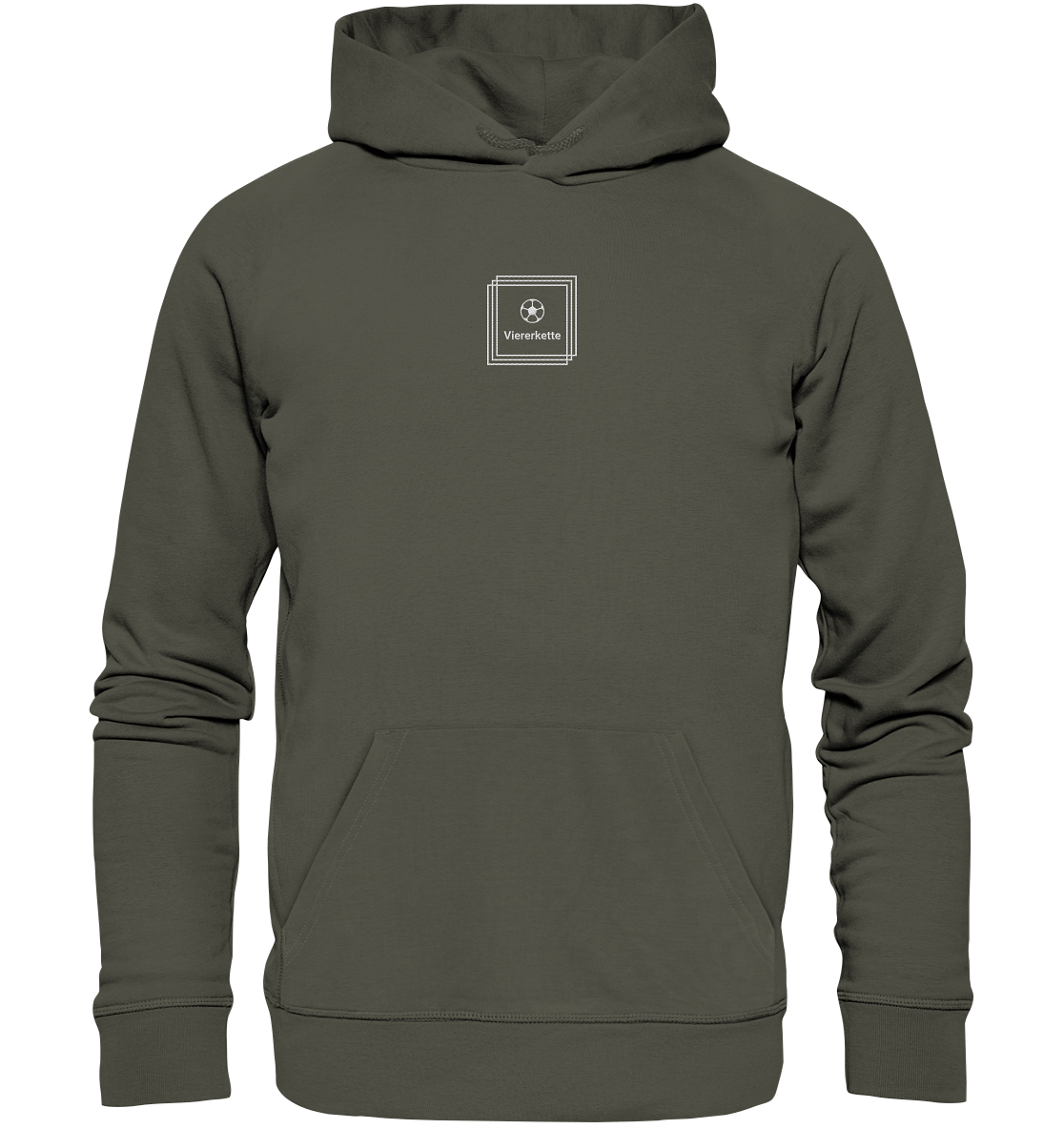 Organic Hoodie - Stick Logo Viererkette  - Organic Hoodie (Stick)