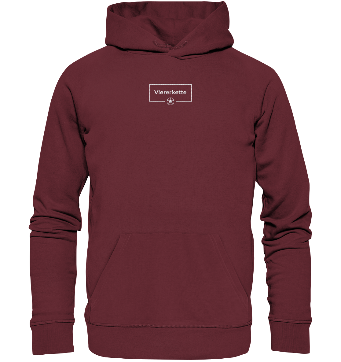 Viererkette Hoodie mit Stick Logo - Organic