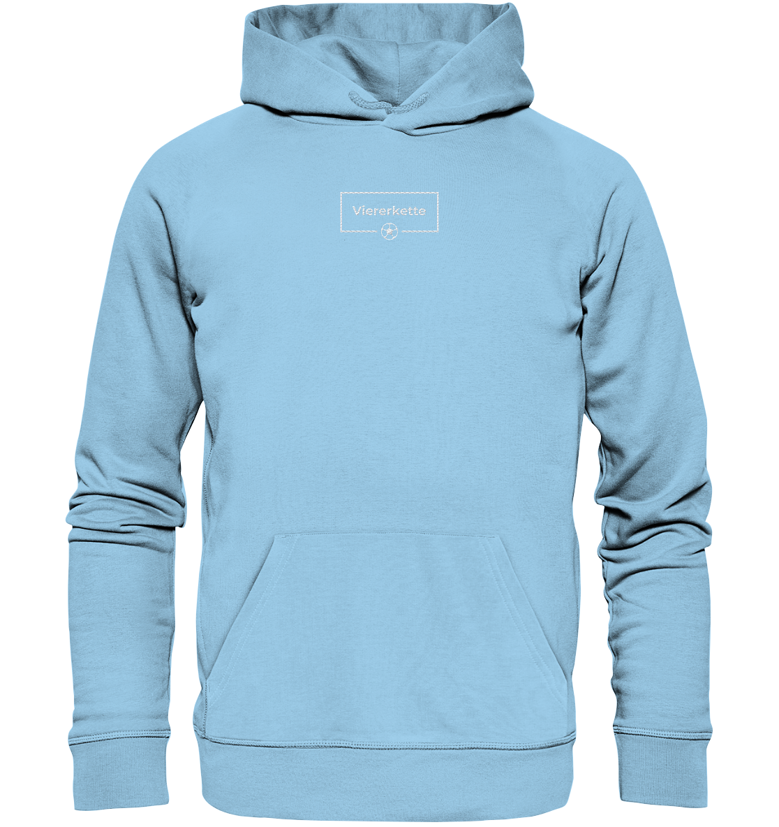 Viererkette Hoodie mit Stick Logo - Organic