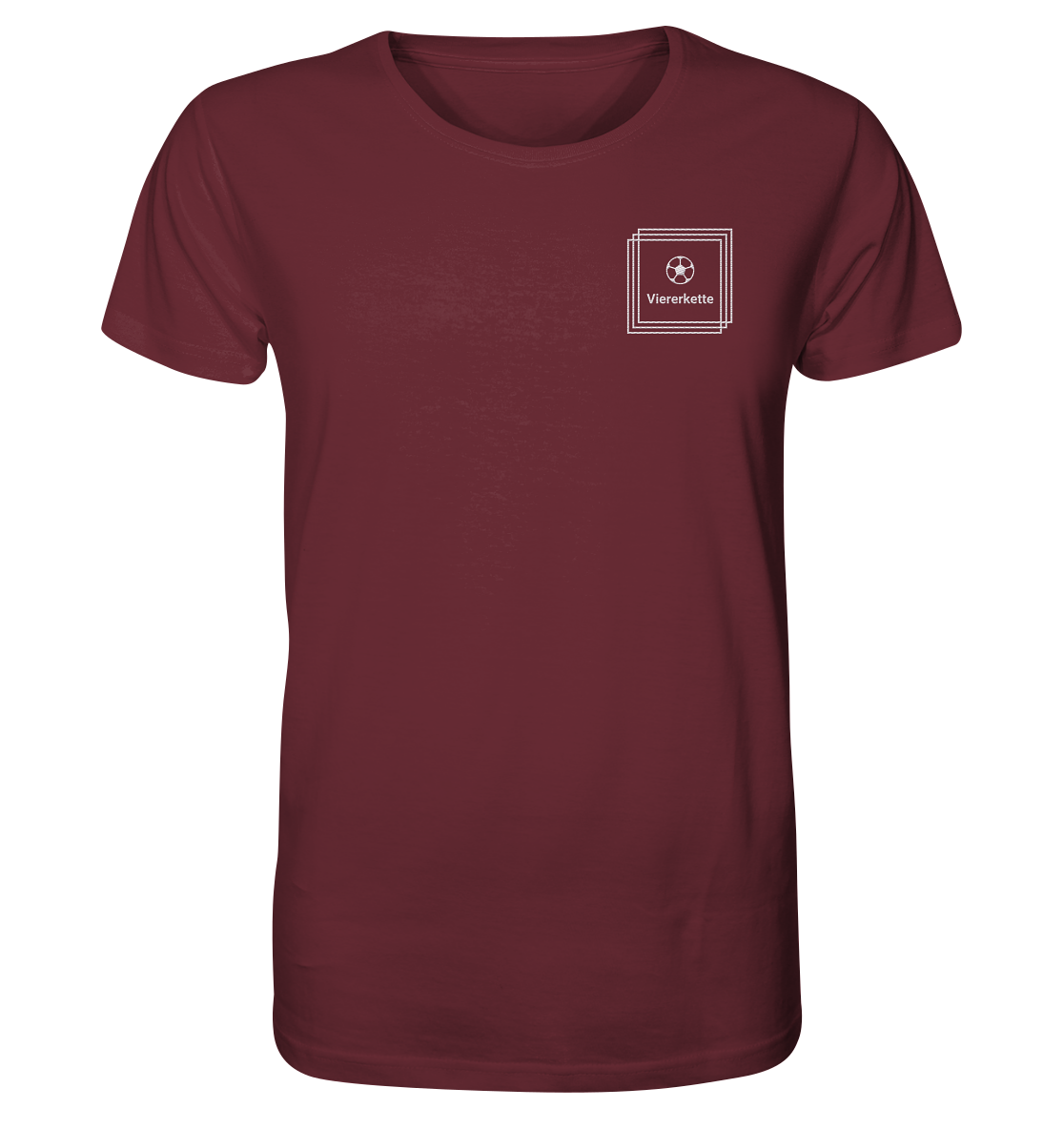 T-Shirt Viererkette mit Sticklogo - Organic Shirt (Stick)